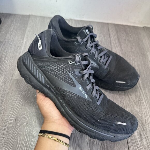 Brooks Mens Adrenaline GTS 22 1103661D020 Black Running Shoes Sneakers Sz 10.5 D